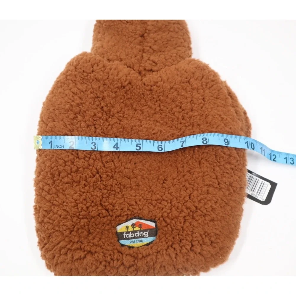 Fabdog Rust Sherpa‎ Dog Hoodie - Brown - 12